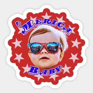 4th of July "Merica Baby Tshirt USA Shirt Sticker